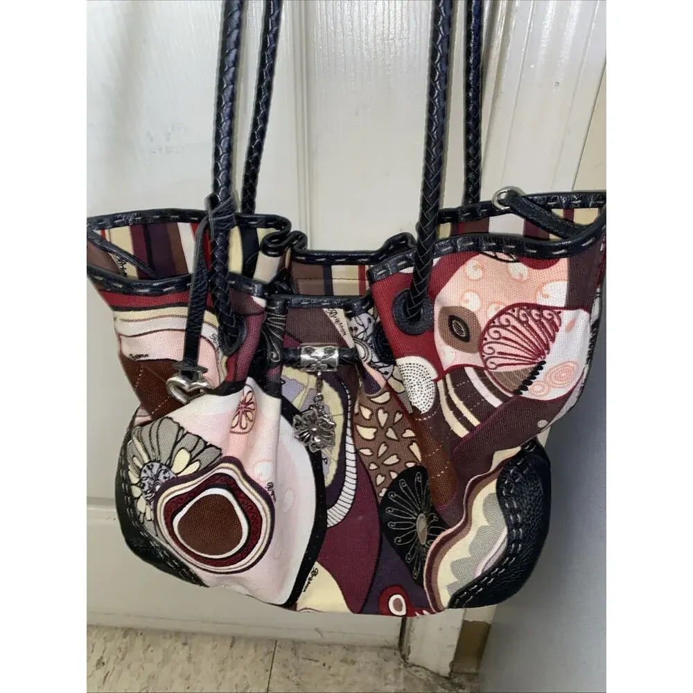 Vintage Brighton Cinch Shoulder Bag Double Wrapped Handles